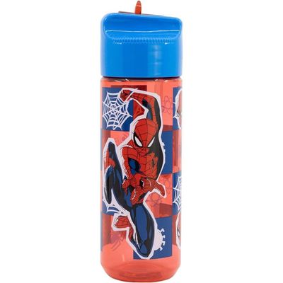 Marvel Spiderman Arachnid Grid Plastic Ecozen Water Bottle - 540 Ml