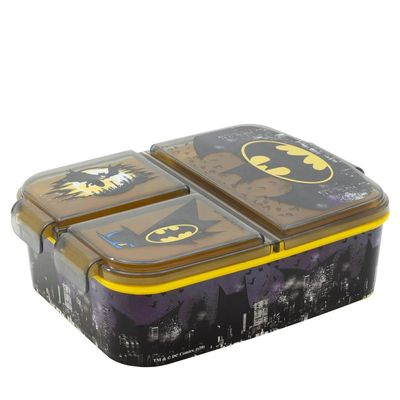 Dc Comics Batman Symbol Plastic Lunchbox With Multi Compartment - 750 Ml