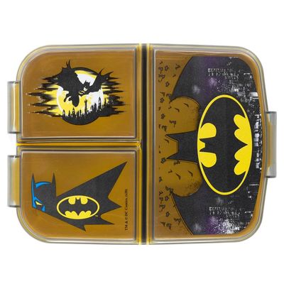 Dc Comics Batman Symbol Plastic Lunchbox With Multi Compartment - 750 Ml