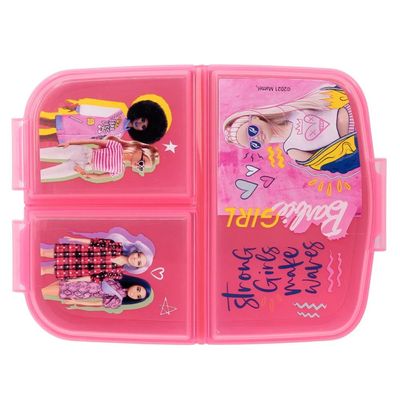 Mattel Barbie Bb22 Plastic Lunchbox With Multi Compartment - 750 Ml