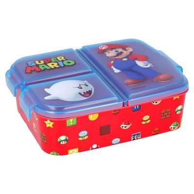 Nintendo Super Mario Plastic Lunchbox With Multi Compartment