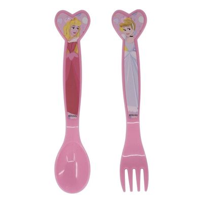 Disney Princess Plastic 2 Pcs Cutlery Set