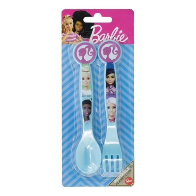 Mattel Barbie Bb22 Plastic 2 Pcs Cutlery Set