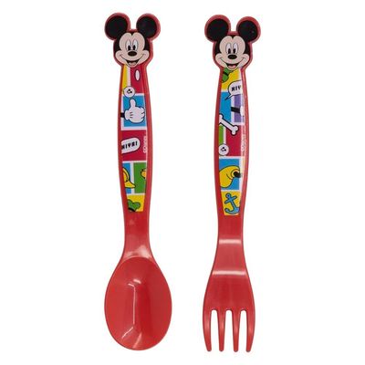 Disney Mickey Mouse Better Together Plastic 2 Pcs Cutlery Set
