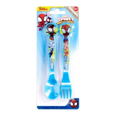 Marvel Spidey & Friends Friends Plastic 2 Pcs Cutlery Set