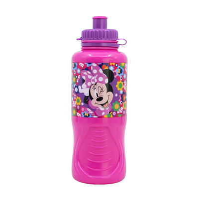 Disney Minnie Bold Florals Plastic Ergo Sport Water Bottle - 430 Ml