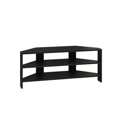 Mourah Home Thales Modern Corner Tv Stand Up To 43'' Inch Tvs| Space-Saving Tv Stand With Storage| 110X36X45 Cm (Black)