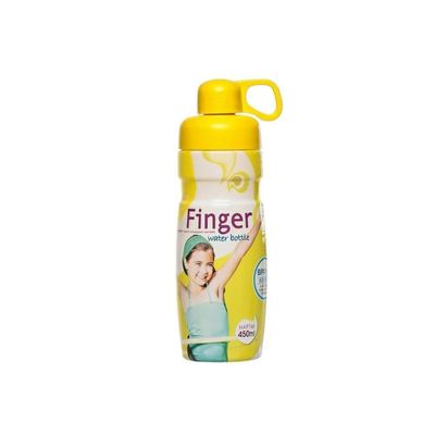 LocknLock 450ml Finger Water Bottle – Yellow, Compact, Airtight, and Durable for Sports and Daily Use
