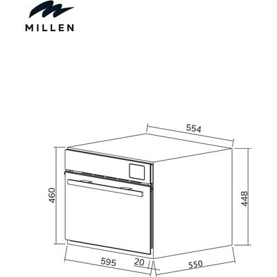 Millen 60cm Built In Electric Combi Steam Oven, 38 Smart Recipes, 50L - 3Y Warranty, MEOS 451 BL
