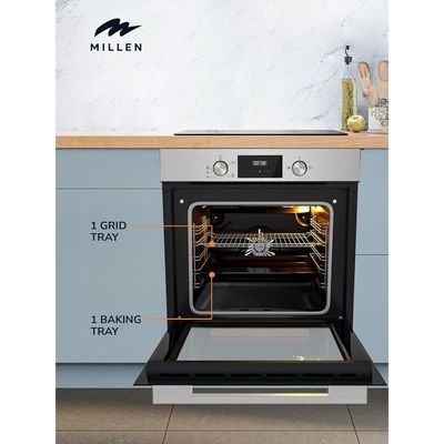Millen 60cm Built In Gas Oven, 69L - 3Y Warranty, Double German SCHOTT glass, MGO 602 IX