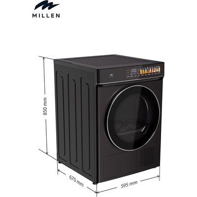 Millen 10kg Front Load Heat Pump Dryer – 3Y Warranty,Smart, Efficient & Gentle Drying, МDM10BLD