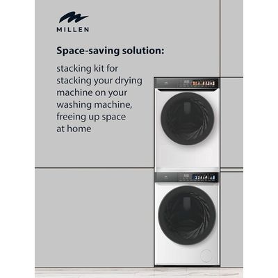 Millen White Stacking Kit – Secure Mounting for Washer & Dryer, МWM10W shelf