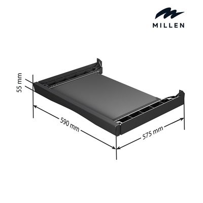 Millen Space Grey Stacking Kit – Secure Mounting for Washer & Dryer, МWM10BL shelf Millen Space Grey Stacking Kit – Secure Mounting for Washer & Dryer, МWM10BL shelf