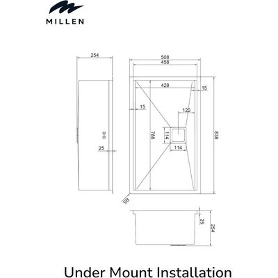 Premium Handmade Undermount Single Bowl Sink With Accessories - SUS 304 Stainless Steel, Soundproof, Gunmetal Satin Finish
