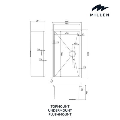 Premium Handmade Undermount Single Bowl Sink With Accessories - SUS 304 Stainless Steel, Soundproof, Satin Finish