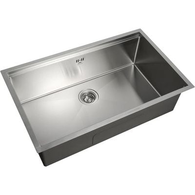 Premium Handmade Undermount Single Bowl Sink With Accessories - SUS 304 Stainless Steel, Soundproof, Satin Finish