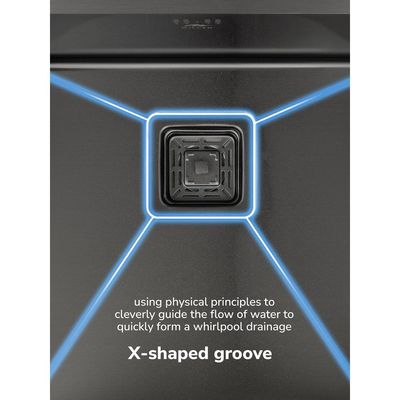 Premium Handmade Undermount Single Bowl Sink - 304 Stainless Steel, Soundproof, Gun metal Finish