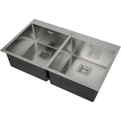 Premium Handmade Topmount Single Bowl Sink  - SUS 304 Stainless Steel, Soundproof, Satin Finish