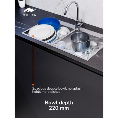 Premium Handmade Topmount Single Bowl Sink  - SUS 304 Stainless Steel, Soundproof, Satin Finish