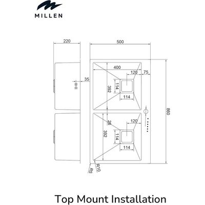Premium Handmade Topmount Single Bowl Sink  - SUS 304 Stainless Steel, Soundproof, Satin Finish