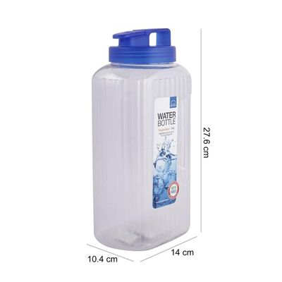 LocknLock 2.6L Water Bottle – Slim Design with Fluted Handle for Easy Carry, Ideal for Indoor and Outdoor Use