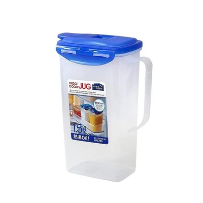 LocknLock 1.5L Fridge Door Jug with Resealable Flip-Top – Airtight, BPA-Free, Microwave, Freezer, and Dishwasher Safe