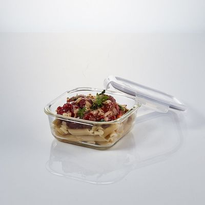 LocknLock 540ml Oven-Safe Borosilicate Glass Square Container with Airtight Lid – Microwave, Freezer, and Dishwasher Safe