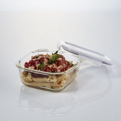 LocknLock 930ml Oven-Safe Borosilicate Glass Square Container with Airtight Lid – Microwave, Freezer, and Dishwasher Safe
