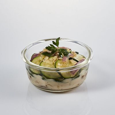 LocknLock 870ml Oven-Safe Borosilicate Glass Round Container with Airtight Lid – Microwave, Freezer, and Dishwasher Safe