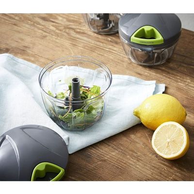 LocknLock 3-Blade Quick Chopper 400ml – BPA-Free Manual Food Chopper with Easy Pull Tab