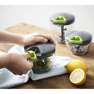 LocknLock 3-Blade Quick Chopper 650ml – BPA-Free Manual Food Chopper with Easy Pull Tab