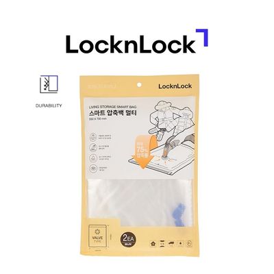LocknLock Living Storage Smartbag 2-pcs Set – Multi Storage Bags, Transparent & Waterproof