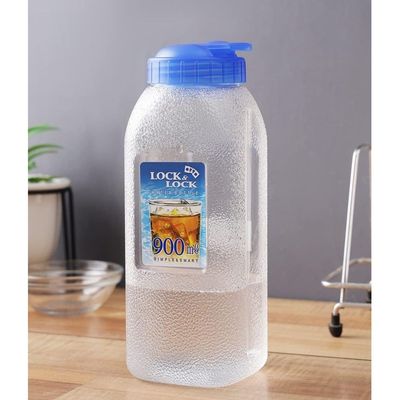 LocknLock Aqua 900ml BPA-Free Water Bottle with Flip-Top Lid – Durable and Transparent Hydration Jug