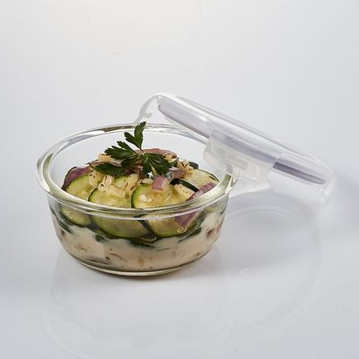 LocknLock 380ml Oven Glass Round Container – Durable, Microwave Safe Food Storage Solution