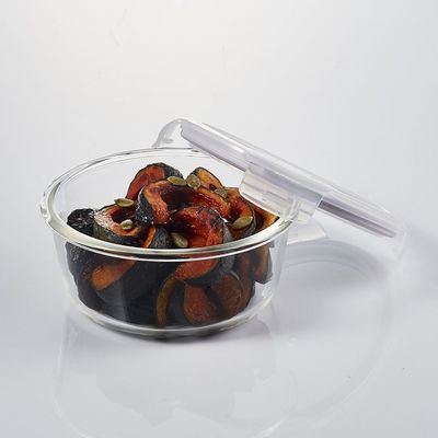 LocknLock 650ml Oven Glass Round Container – Durable, Microwave Safe Food Storage Solution