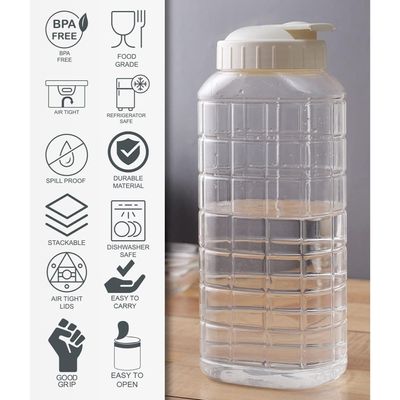 LocknLock 1L Chess Water Bottle – Clear PET with Non-Slip Grip and Durable Design
