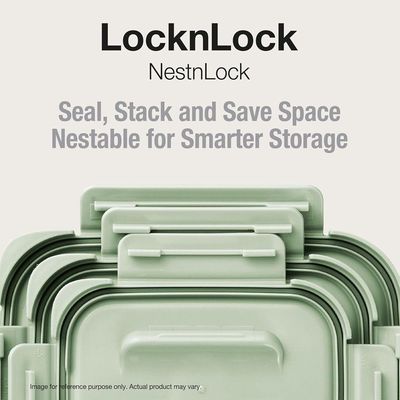 LocknLock Nestopia 5-Piece Set Airtight Containers – Leak-Proof, Microwave & Freezer Safe