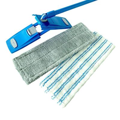 LocknLock Flat Microfiber Mop with Adjustable Telescopic Handle (75-130cm) – Includes 2-pc Super Absorbent Refills, Fast Drying, Eco-Friendly and High-Quality Floor Cleaning Tool