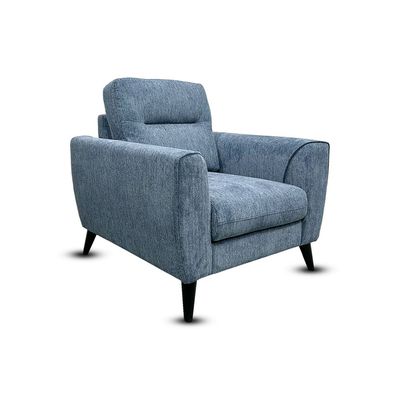 Rotai Anderson Chair 1-Seater With 2-Year Warranty | Soft Fabric Armchair | D28 High-Density Foam | Spring Support | Pine Wood Frame | Modern Living Room Accent Chair