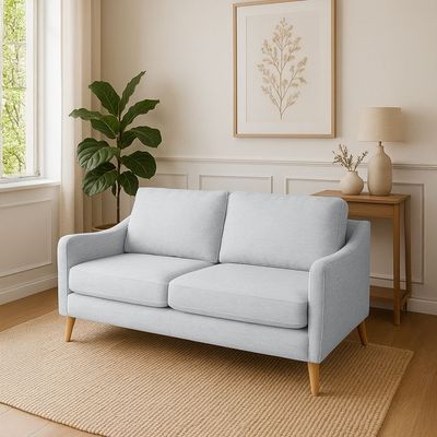 Rotai Maddox Sofa 3-Seater With 2-Year Warranty | Soft Fabric Upholstery | D28 High-Density Foam | Spring Seat Support | Pine Wood Frame | Modern Living Room Couch