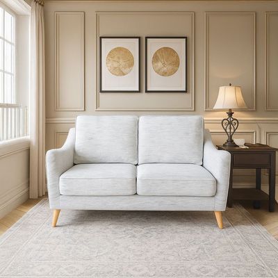 Rotai Maddox Sofa 2-Seater With 2-Year Warranty | Soft Fabric Loveseat | D28 High-Density Foam | Spring Seat Support | Pine Wood Frame | Compact Modern Couch For Living Room