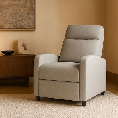 Rotai Solvani Recliner Chair With 2-Year Warranty | Single Seater Reclining Sofa | Soft Premium Fabric | High-Density Foam | Strong Base Support | Space-Saving Recliner Sofa For Living Room Or Bedroom