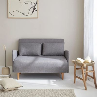 Rotai Palazzo Light Sofa Bed With 2-Year Warranty | Convertible 2-Seater Sofa To Bed | Premium Fabric Upholstery | High-Density Foam | Matching Pillows | Compact Folding Sofa Bed For Living Room.