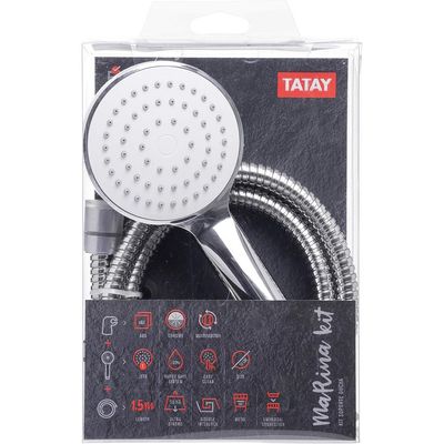 Tatay Marina Complete Shower Kit, us:one Size, Silver