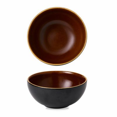 Churchill Tokyo Black Contour Deep Bowl 770ml (7 cm H, 15.5 cm Dia) - Set of 2