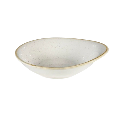 Churchill Stonecast Round Ceramic Serving Dish, Barley White, 16 x 14.5 cm, 170 ml - Set of 2