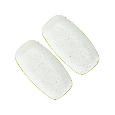 Churchill Stonecast Barley White Oblong Plate – 26.7 x 12.7cm - Set of 2