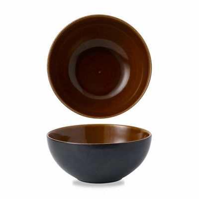 Churchill Tokyo Black Kochi Noodle Bowl 1L (8 cm H, 18.3 cm Dia) - Set of 2