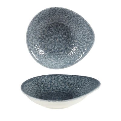 Churchill Studio Prints Raku Topaz Blue Round Dish – 16.8x18.5cm, 300ml, Ceramic - Set of 2