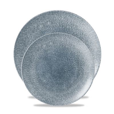 Churchill Studio Prints Raku Topaz Blue Evolve Coupe Plate – 28.8cm - Set of 2